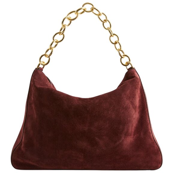 J. Crew Large Berkeley Chainlink Shoulder Bag in Suede - NWT - Picture 1 of 8